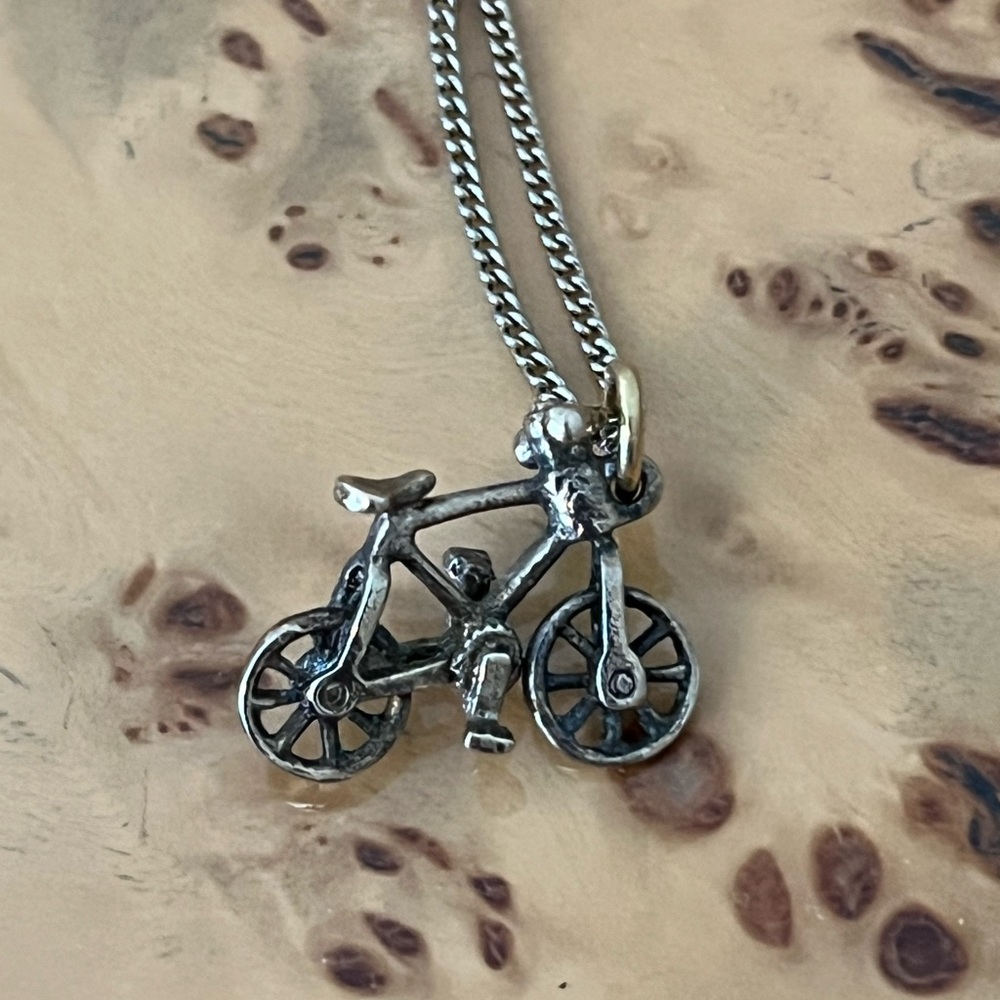 925 bicycle necklace